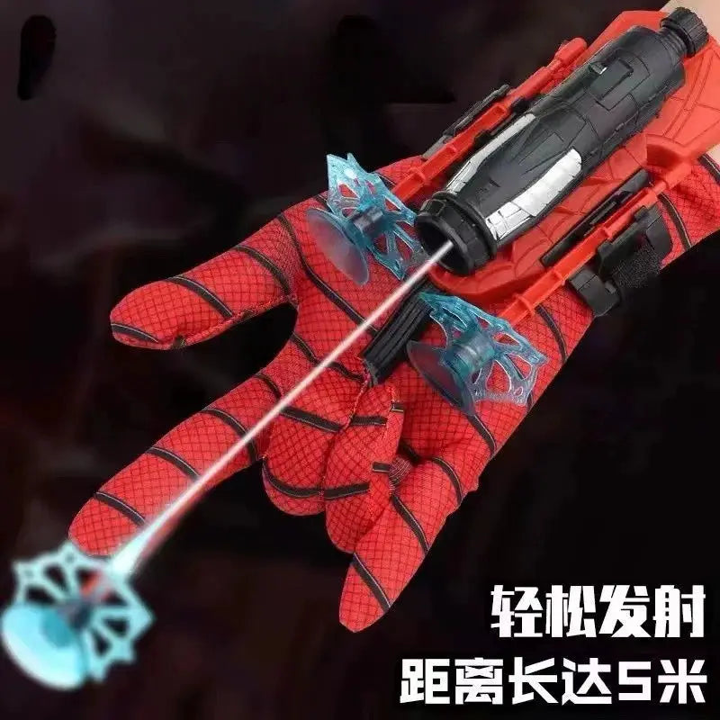 Disney Spider Man Hero Launcher Rotating Soft Bullet Gun With Suction Cup Ejection Toy For Kids Birthday Gift