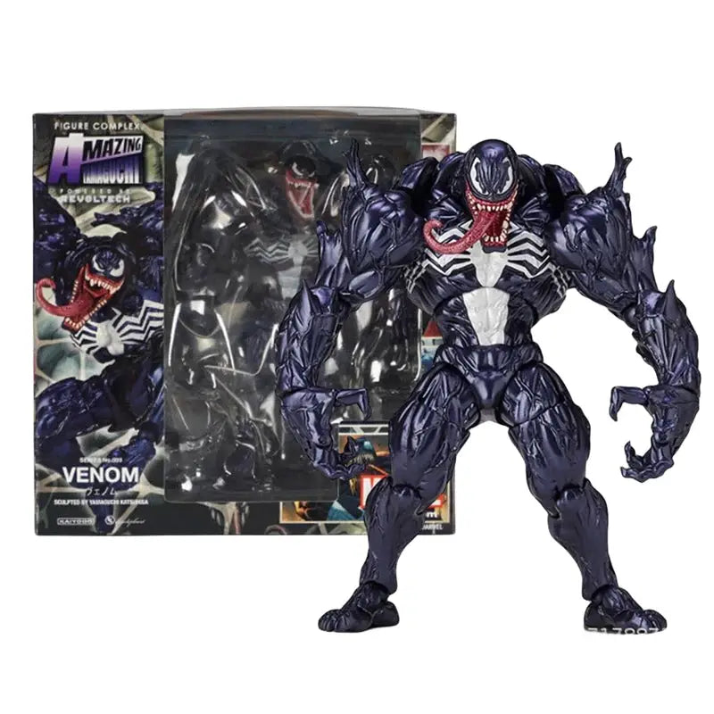 Venom Amazing Yamaguchi Legends Action Figure with Articulated Joints and Swap Face Statue Collectible Toy Gift
