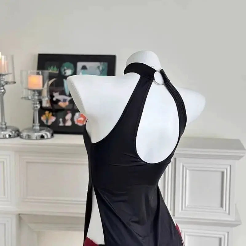 LaceLuxe Women Nightgown Set With Panties Soft Polyester Lace Sleepwear For Seductive Romantic Moments