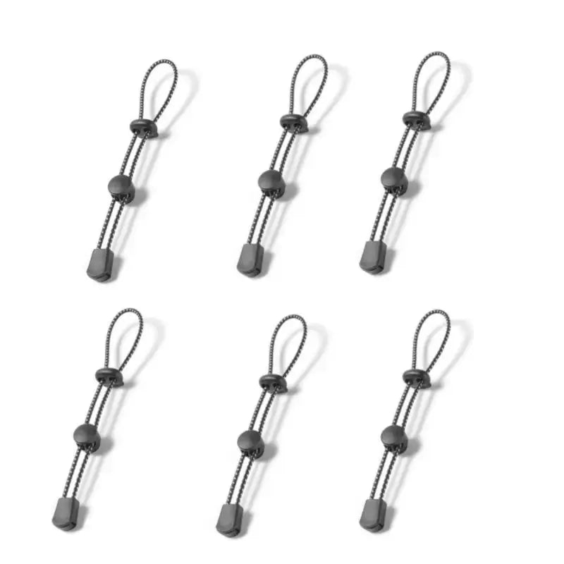 Simples Market 6-pack elastic rope backpack trekking pole holders with adjustable sliders, dark gray