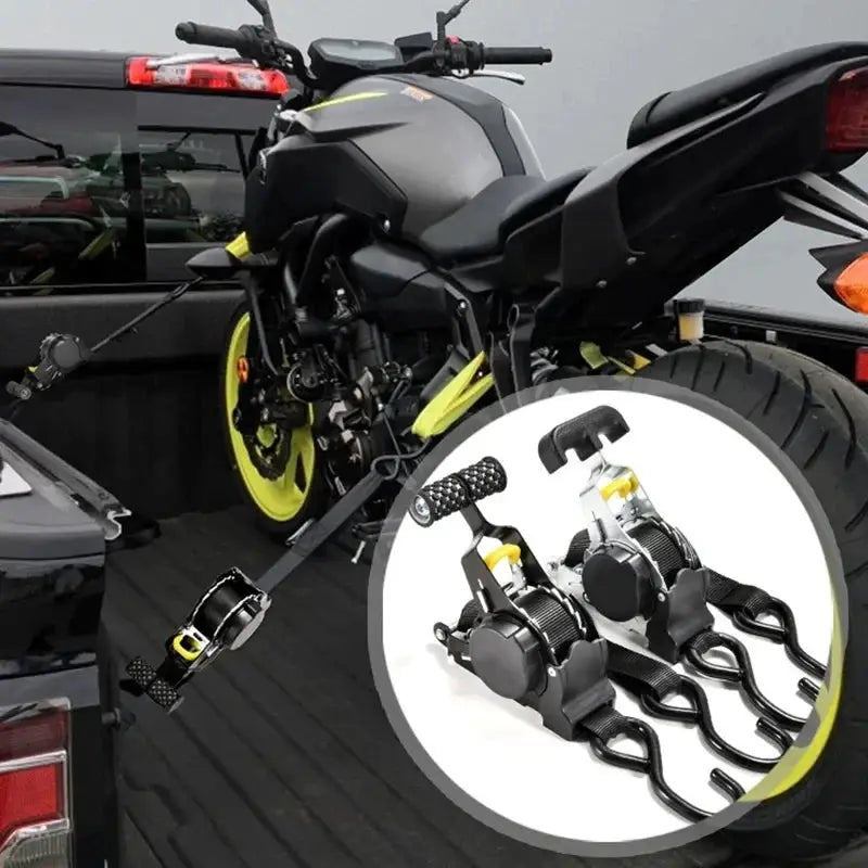 Auto Straps For Cargo Tape Retractable Belts And Ratchet Tensioners For Cars Motorcycles And Luggage
