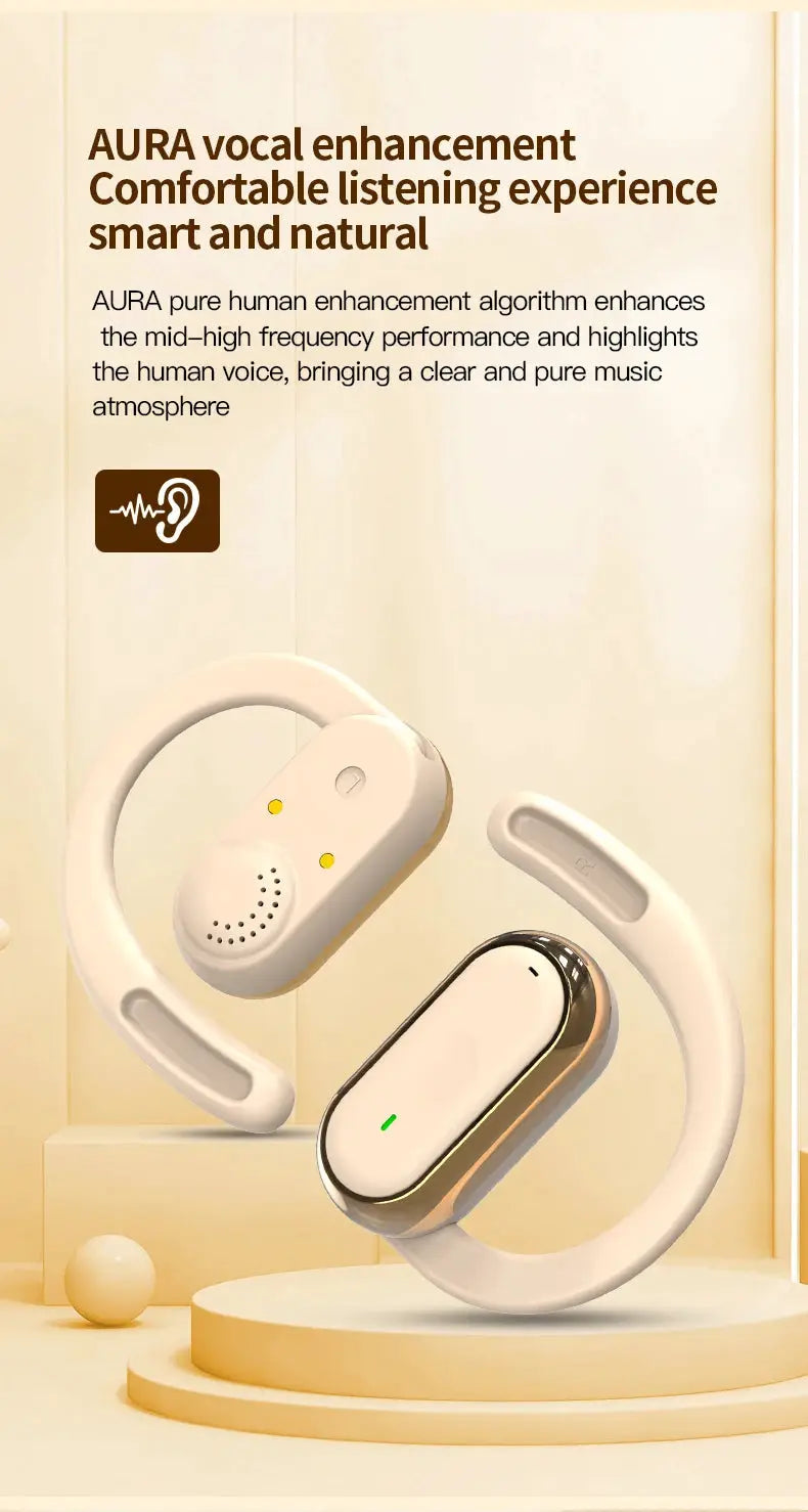 White Bluetooth 5.4 neckband earphones with ENC mic and deep bass