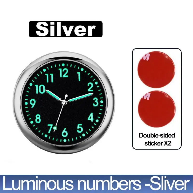 Car Clock Luminous Mini Digital Watch With Quartz Movement Stick On Interior Auto Ornament Gift