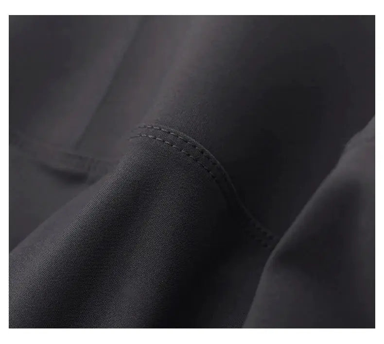 BIVIGAOS black brushed leggings close-up with stitching detail and high-waist fit