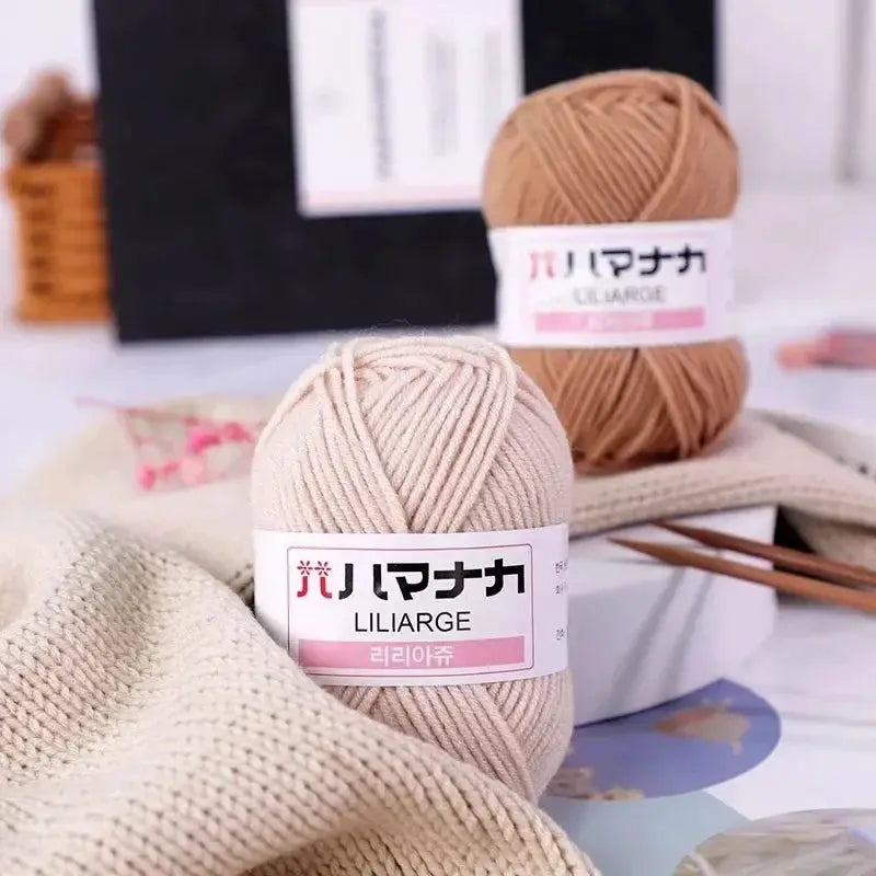 Milk Sweet Soft Cotton Baby Yarn Bamboo Blend Velvet Thick Wool For Hand Knitting And Crochet DIY Sweaters