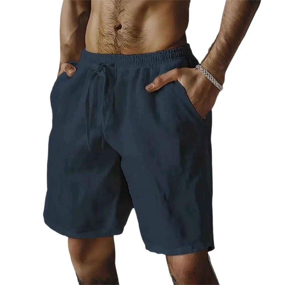 Men's Breathable Hawaii Beach Shorts Loose Lightweight Trousers Solid Color Summer Streetwear