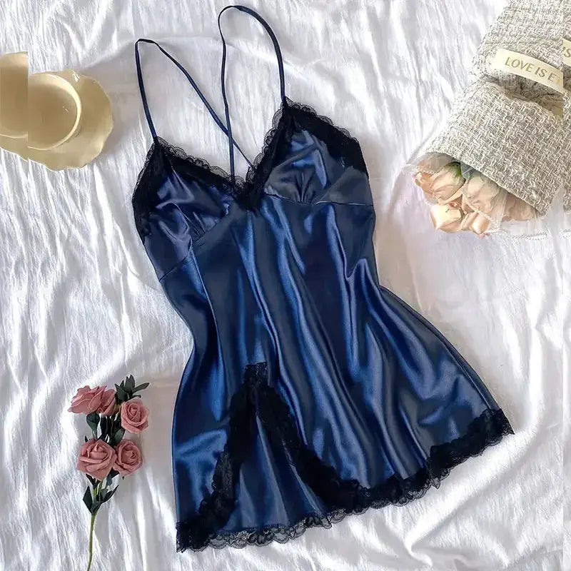 VelvetMoon Off Shoulder Ultra Short Nightgown See Through Lingerie Sleep Dress For Summer Comfort
