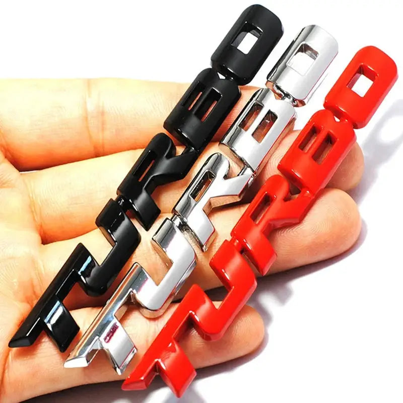 Turbocharged Turbo Metal Alloy 3D Badge Car Exterior Sticker Car Modification Accessory Decorative Rear Side Marking