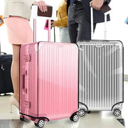 ClearGuard Transparent PVC Luggage Protective Cover Wear Resistant Shield For Travel And Easy Visual Identification