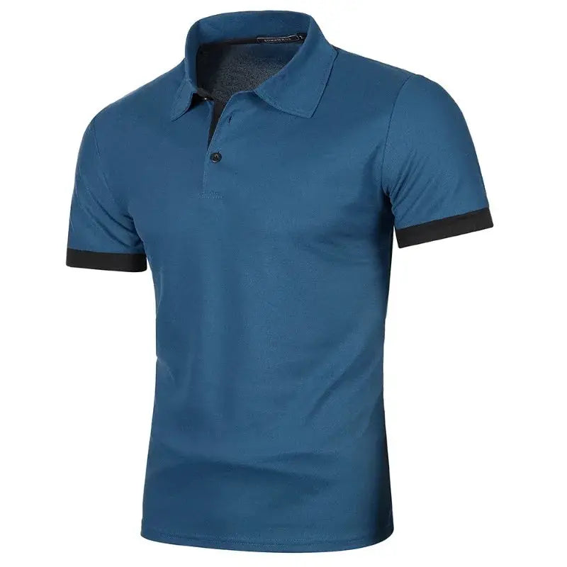 New Mens Short Sleeve Polo Shirt Solid Color Lightweight Lapel Tee For Summer Streetwear And Jogging