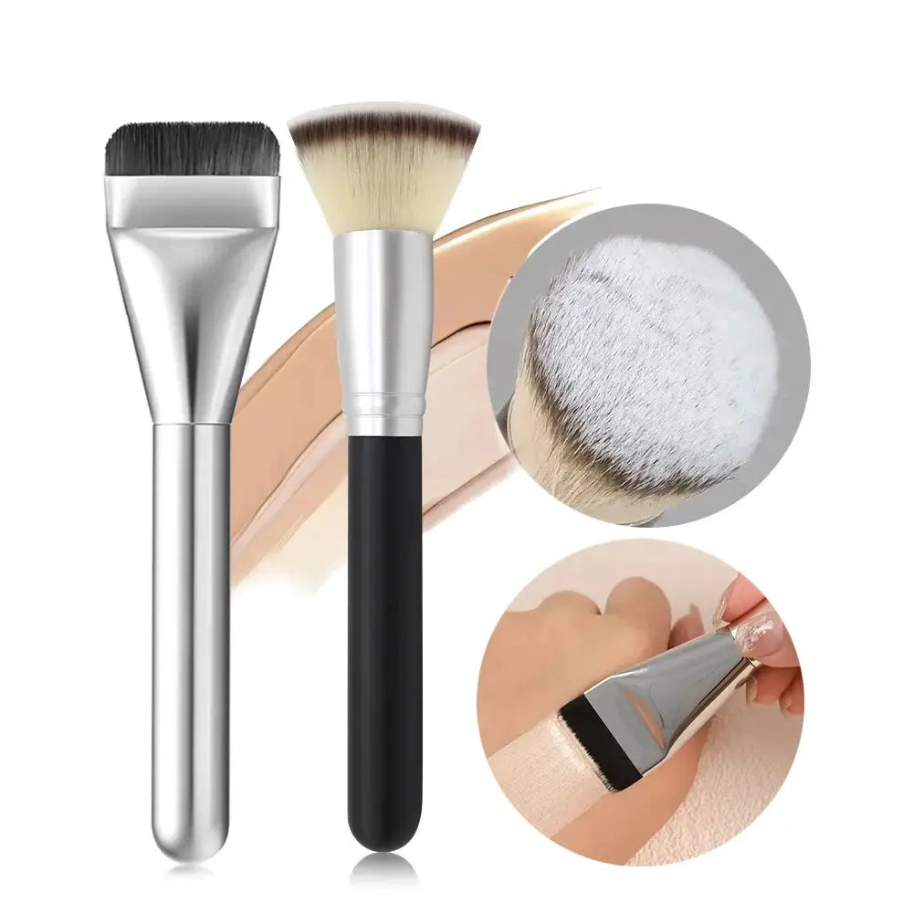 SilkLine Ultra Thin Foundation Brush For Precise Contour And Flawless Cream Makeup Blending