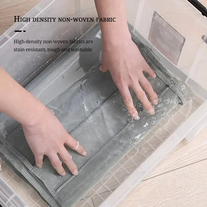 6 Pocket Hanging Handbag Organizer Gray Waterproof Storage Bag For Wardrobe Closet With Door Or Wall Mount