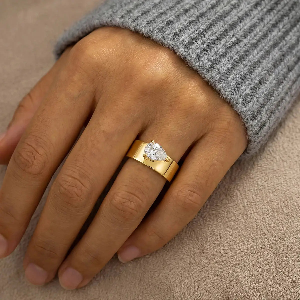 925 Sterling Silver Water Drop Interwoven Ring With Clear Pearl CZ For Women Gift Wedding Fine Jewelry