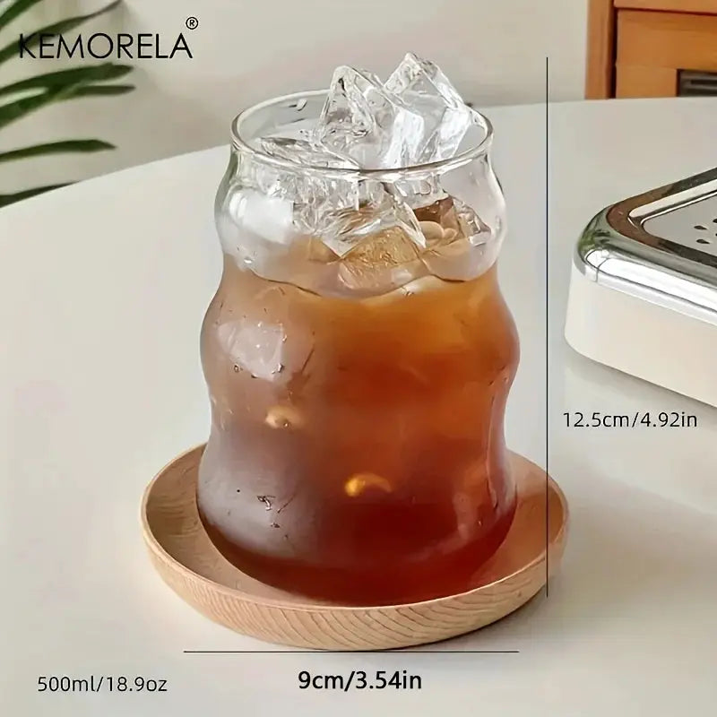 INS Style Glass Cup Set 2 4 6 Pieces Heat Resistant Tumbler Drinkware Transparent For Tea Coffee Milk Water