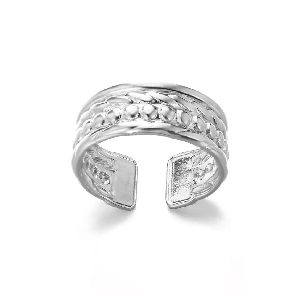 316L Stainless Steel Shell Rings For Women Adjustable Gold Color Little Star Open Rings Jewelry For Weddings Trendy