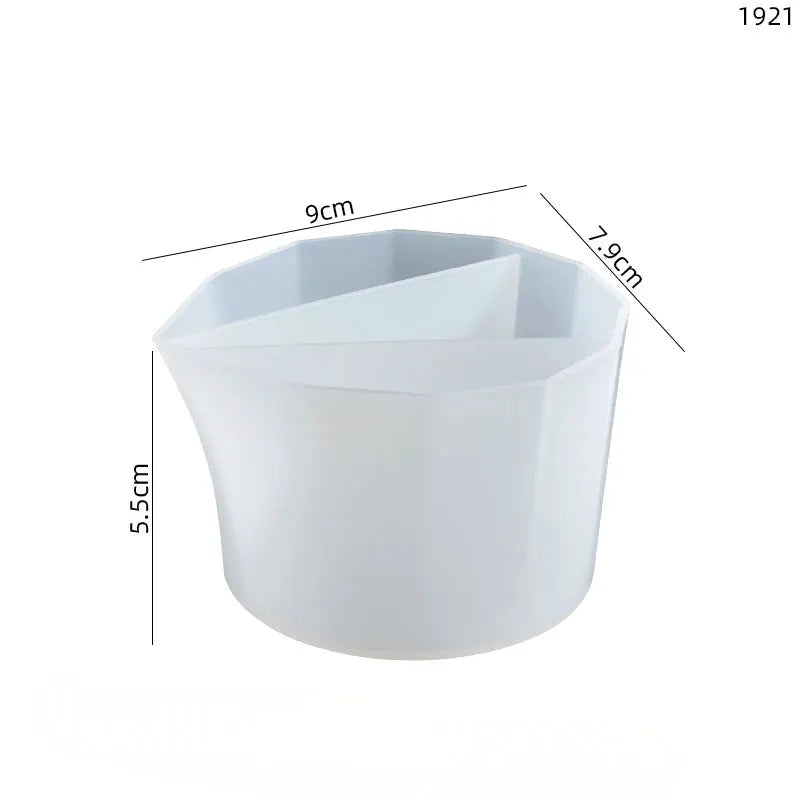 Reusable Silicone Paint Pouring Cups Set Of Three With Dividers For Acrylic Fluid Art