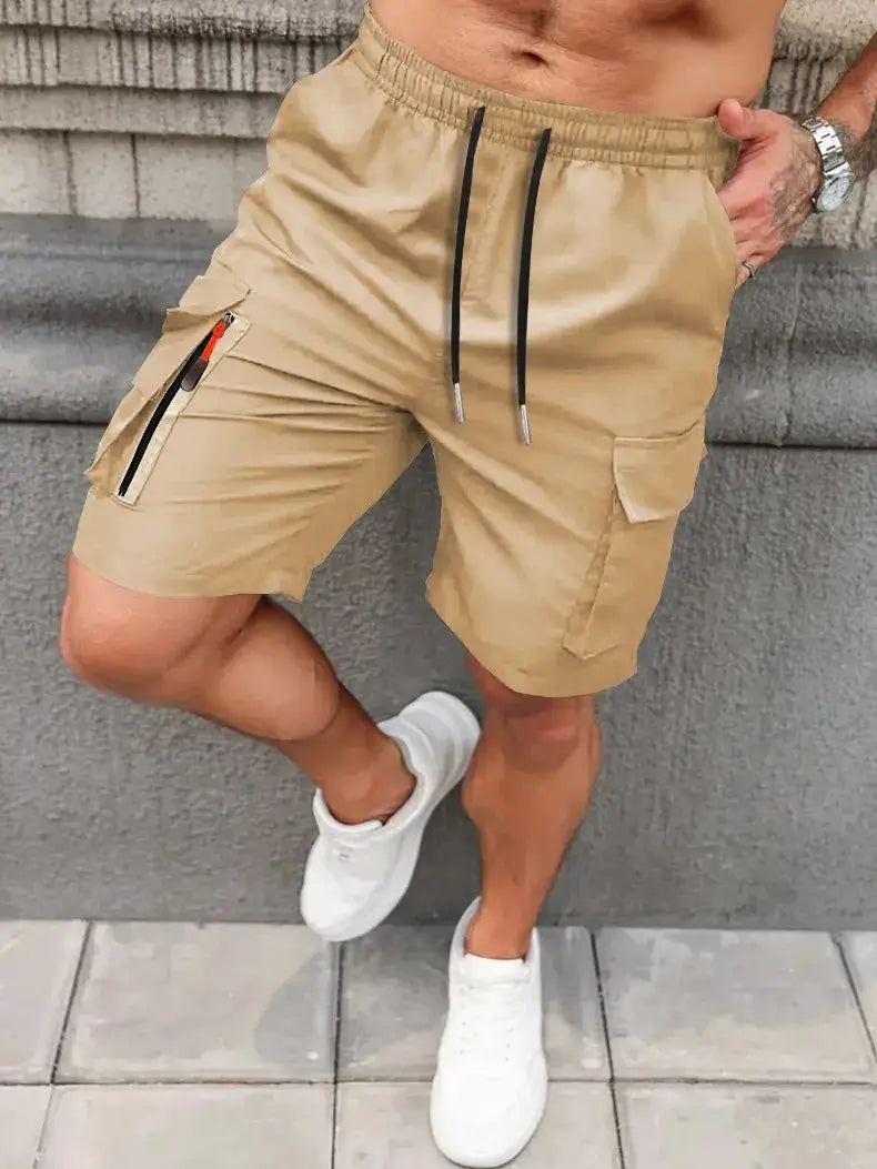 UETEEY Summer Casual Cargo Shorts Men Outdoor Travel Sports Large Pockets Durable Comfortable Beach Workout Shorts for Outings