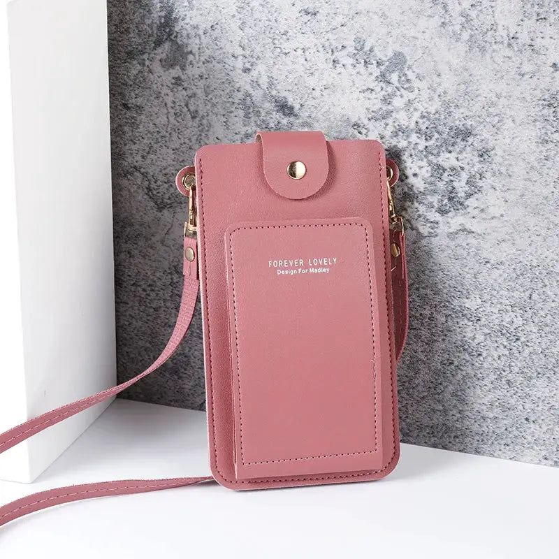 NovaBag Solid Color Fashion Shoulder Bag For Women Crossbody Phone Wallet And Card Holder