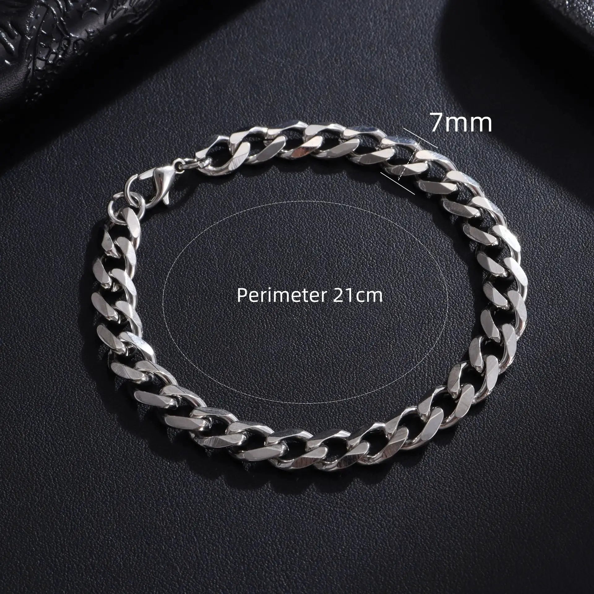 Stainless Steel Cuban Chain Bracelet For Men And Women 3mm 5mm 7mm 9mm Wide Durable Jewelry Gift