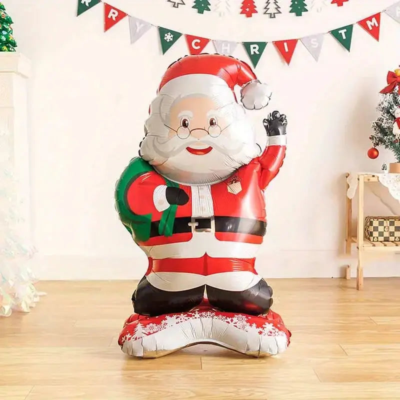 Standing Santa Claus Foil Balloon Half Piece For Christmas Decoration And Holiday Party