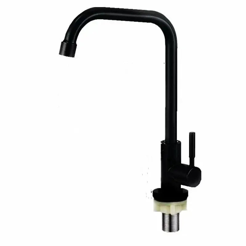 Simples Market black finish kitchen faucet with single lever, deck-mounted, hose not included