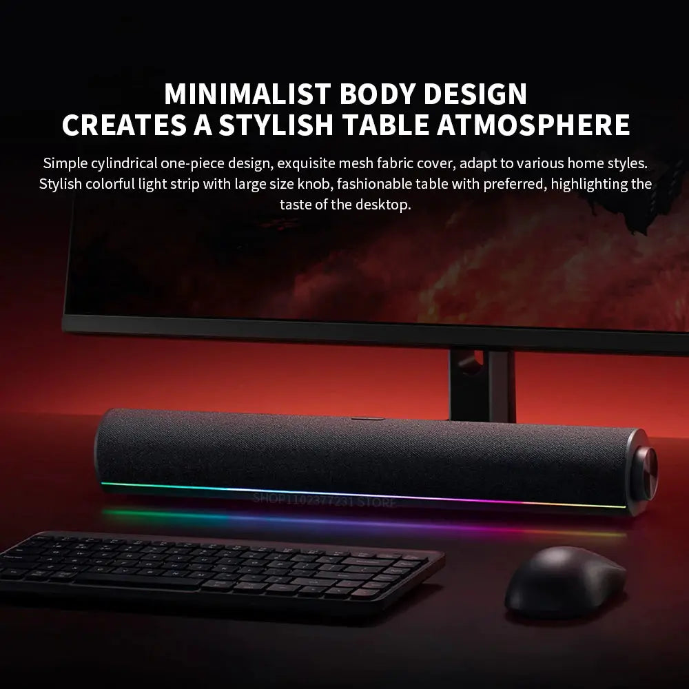 XIAOMI Redmi desktop speaker with RGB ambient light bar and four drivers