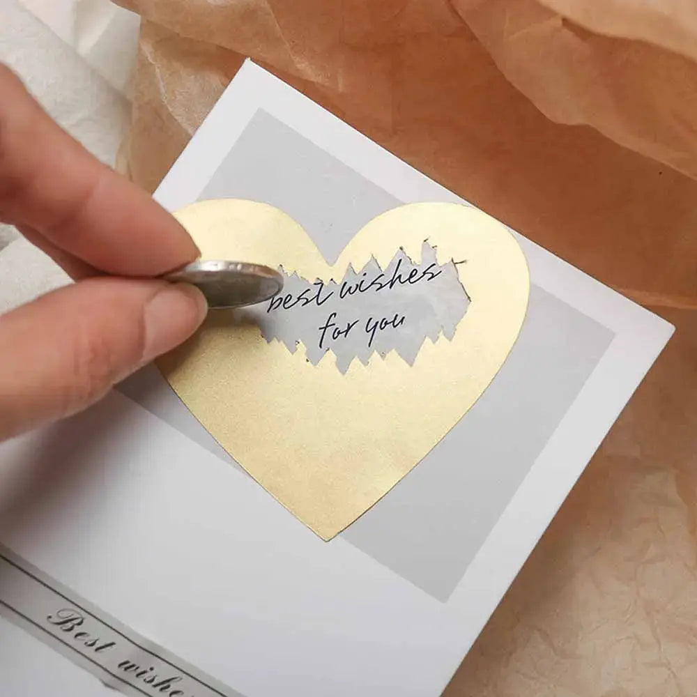 Waterproof Scratch Stickers 2.5 cm 1 Inch 300 Pieces Roll For Promotions Lottery Games Hidden Information Fun Learning