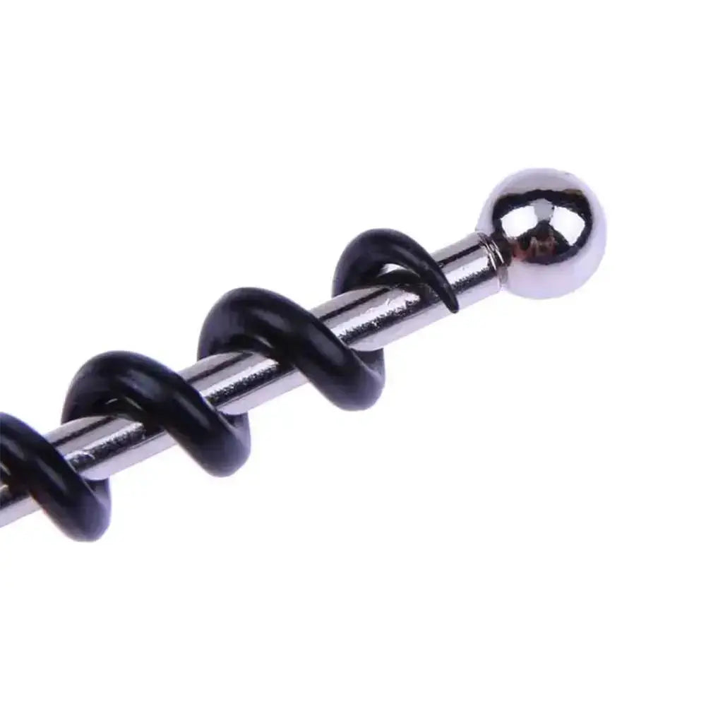 Corkscrew bottle opener with keyring; compact outdoor camping tool