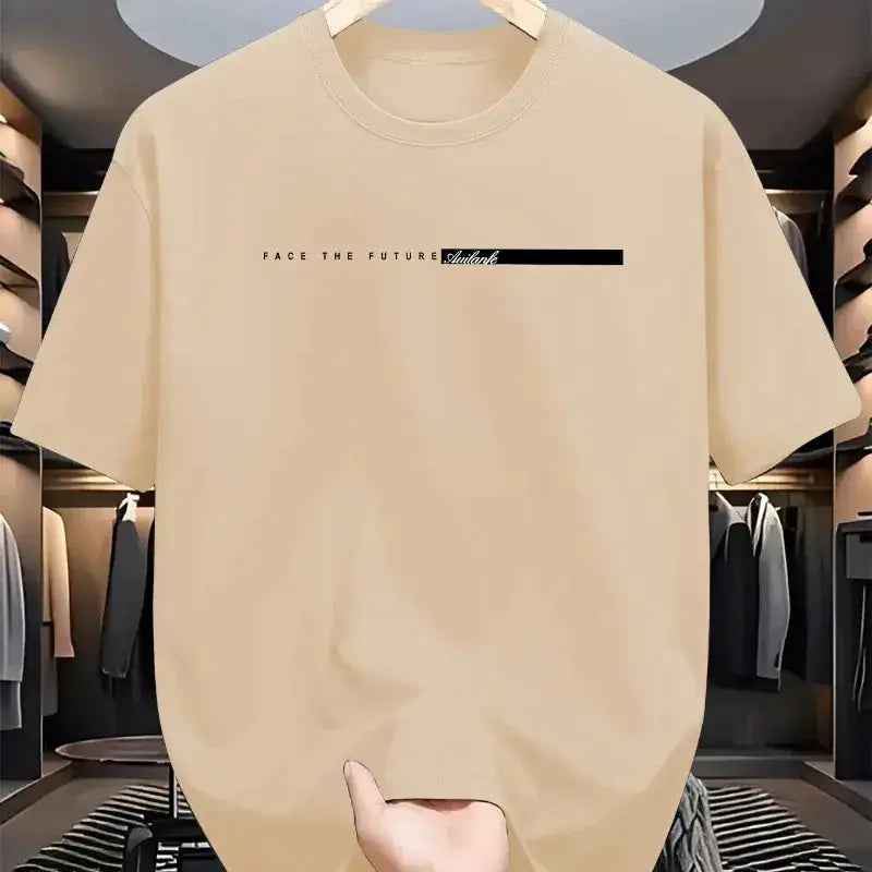 Unisex 100 Percent Cotton Short Sleeve Round Neck T Shirt Loose Fit Breathable Lightweight Summer Top