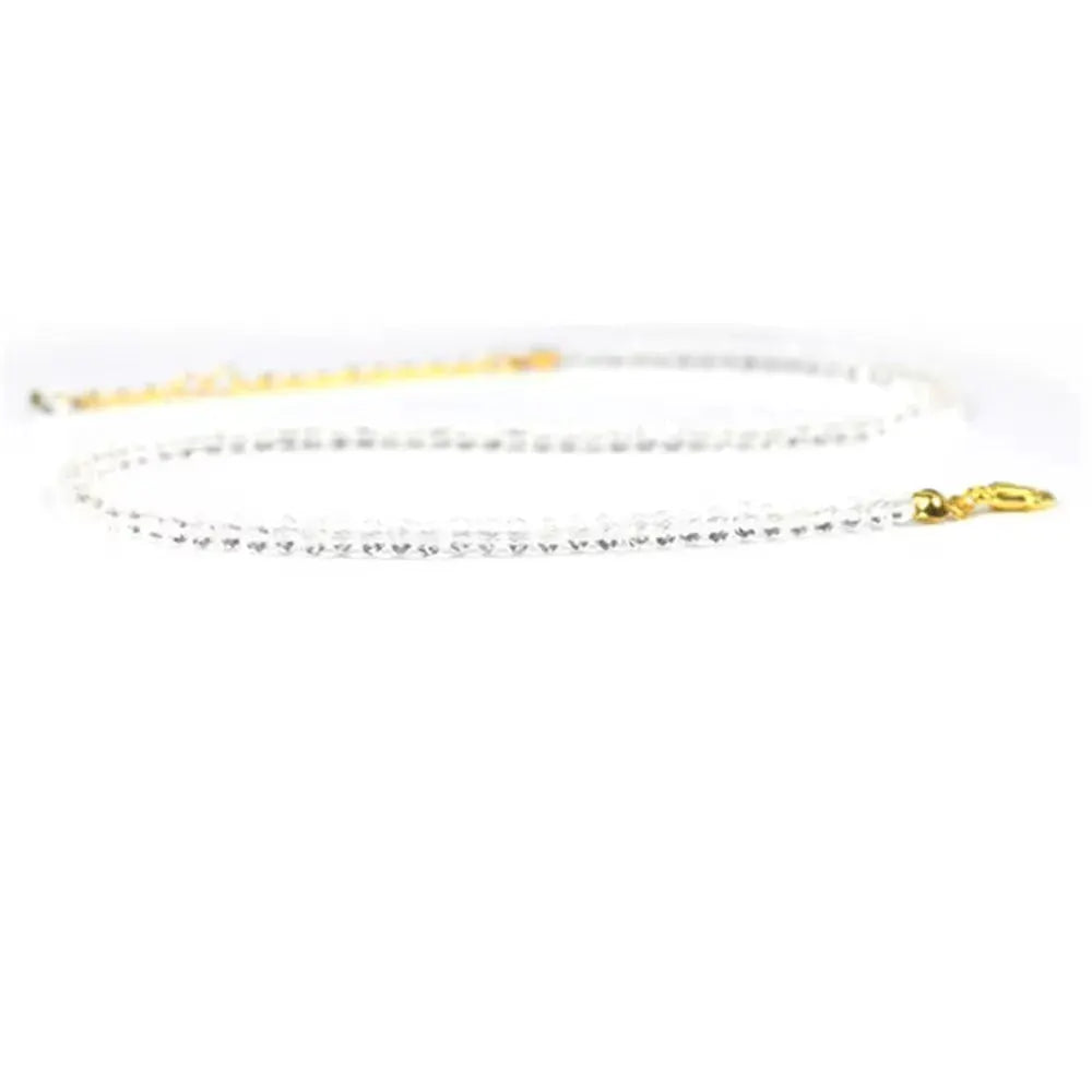 Pretty Fad Black Bead Short Copper Stone Choker Necklace For Women Elegant Party Jewelry