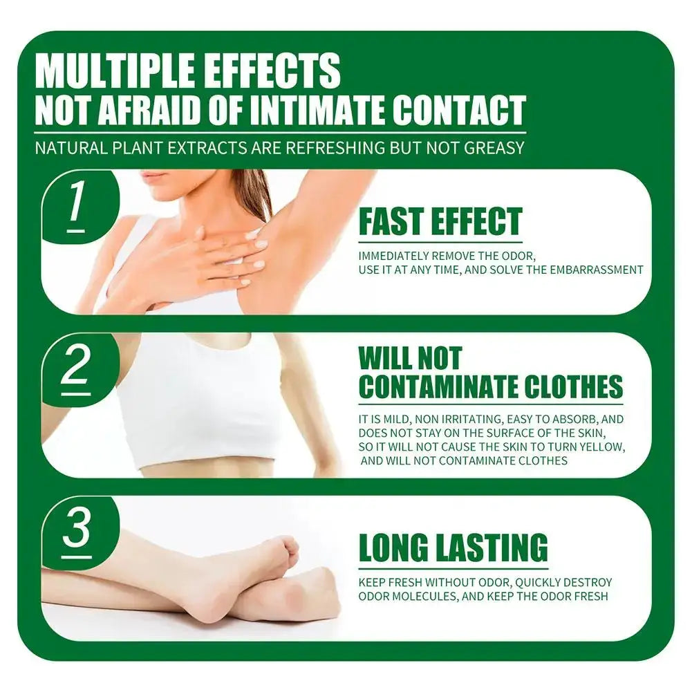Simples Market natural plant extract underarm deodorant cream, 10g, green packaging with long-lasting odor control