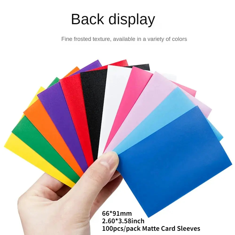 100 Pcs Matte 66x91mm Standard Size Card Sleeves For TCG Trading Cards Board Games Tarot Shield