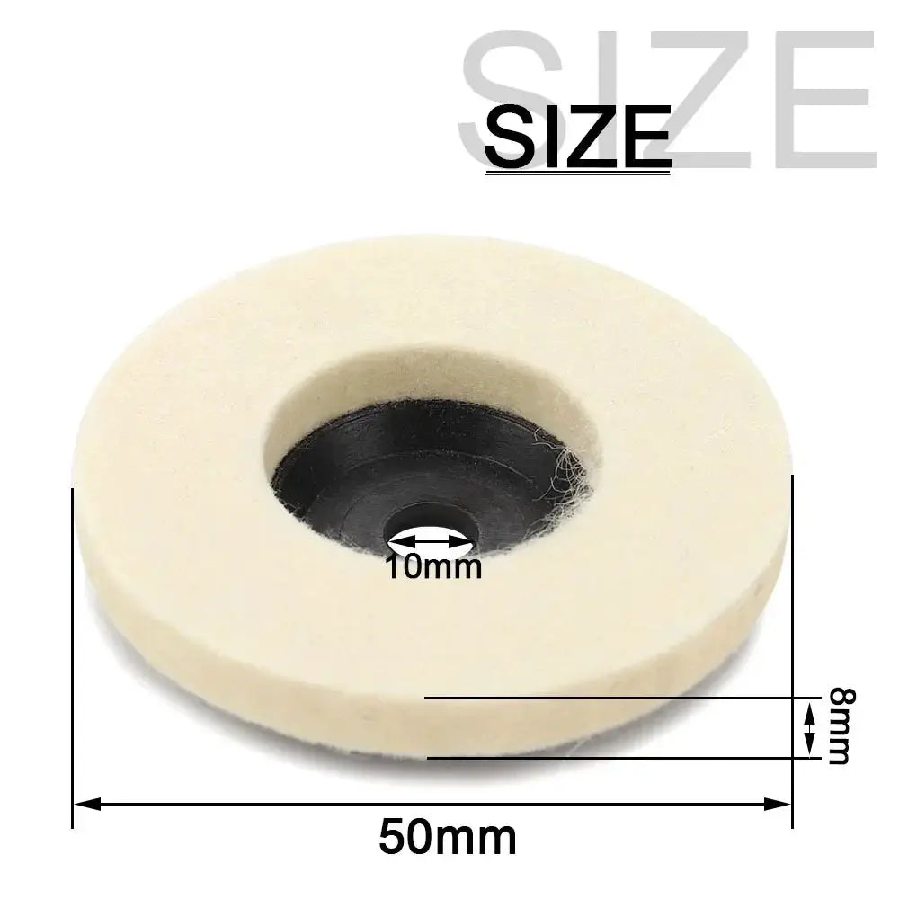 50 To 75mm Wool Polishing Wheel Felt Pad For Angle Grinder Disc Metal Marble Glass Ceramic One Piece Professional Tool