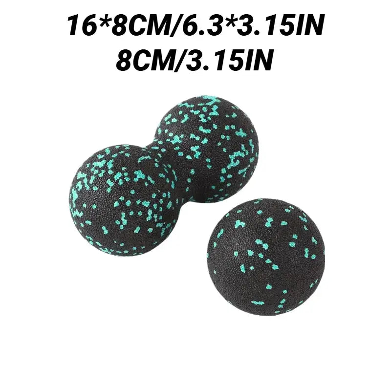 Yoga Peanut Massage Balls Lacrosse Ball Set For Fascia Release Deep Tissue Muscle Relaxation Pain Relief EPP Foam Block