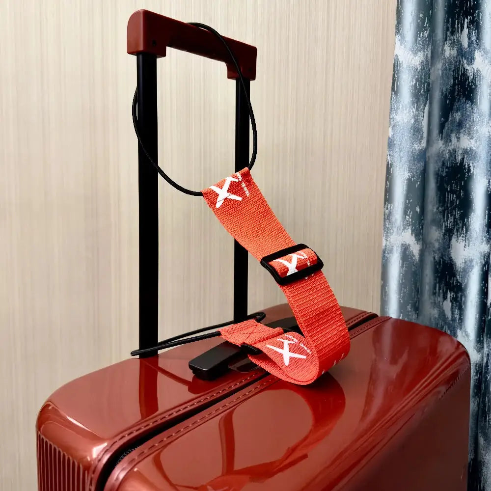 AirVoyage Aircraft Printed Nylon Luggage Strap Durable Travel Accessory With Vibrant Geometric Print For Easy ID
