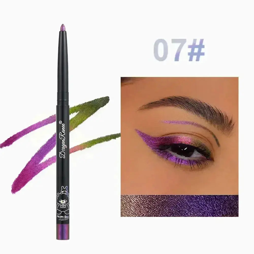 Glitter Aurora Eyeliner Pen Multi Chrome Metallic Lasting Eyeshadow Pigment Green Purple