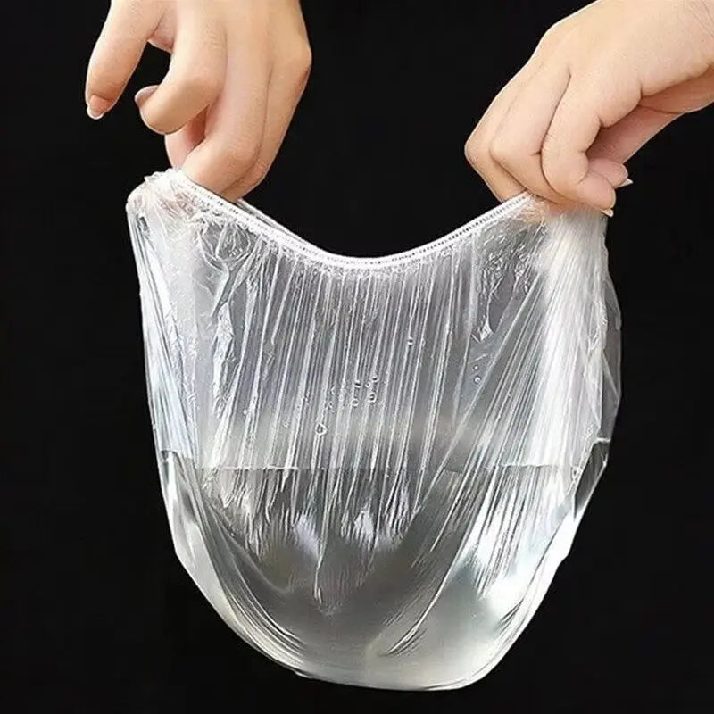 Disposable Food Covers Elastic Edges Food Grade Plastic Fits Dishes Bowls And Containers Keeps Fruit Vegetables Fresh