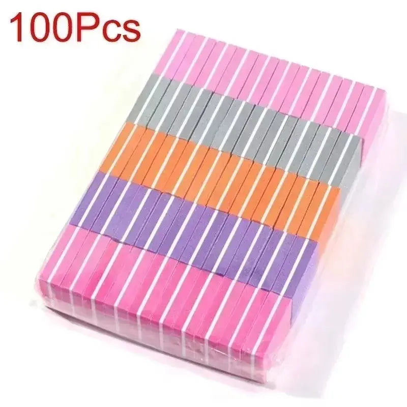 10 To 100 Pcs Mini Buffing Sanding Files Block For Manicure Pedicure Nail Art Buffer Polish Tools
