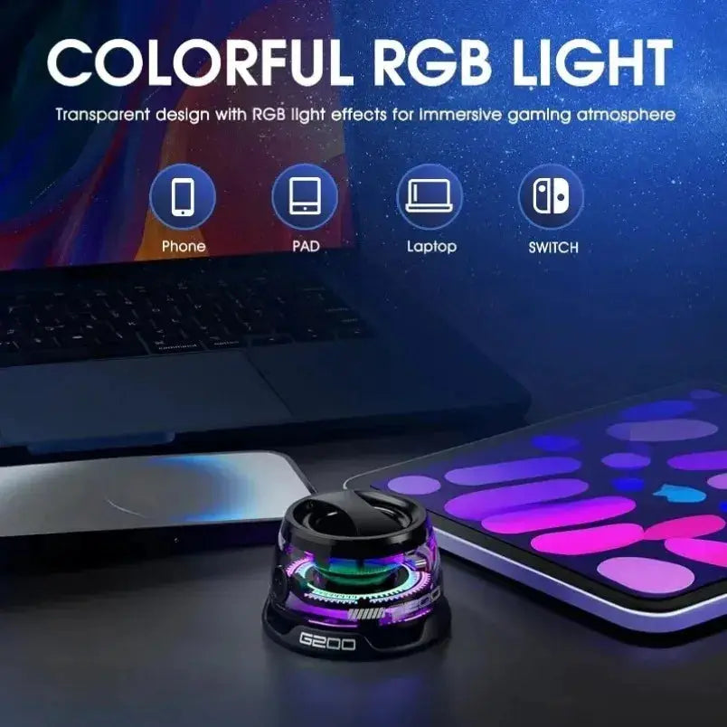 Mini Travel Bluetooth Speaker With RGB Light Magnetic Phone Holder
