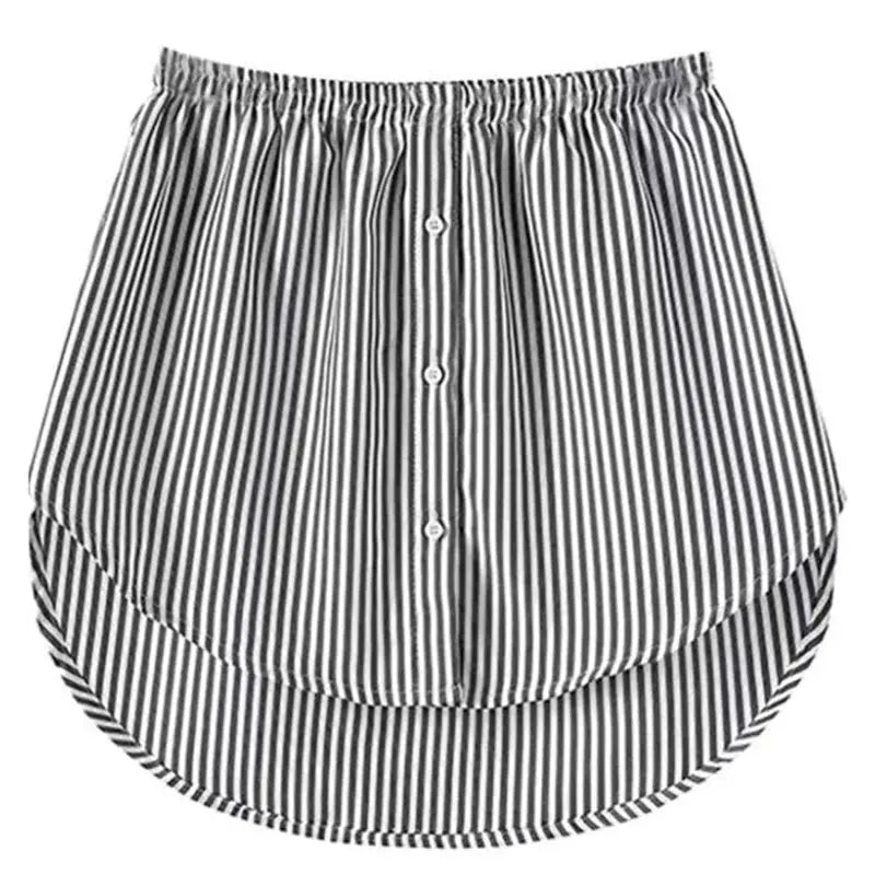 TrendWeave Detachable Underskirt Faux Shirt Tail Hem Extender Lightweight Stretch Polyester For Layering
