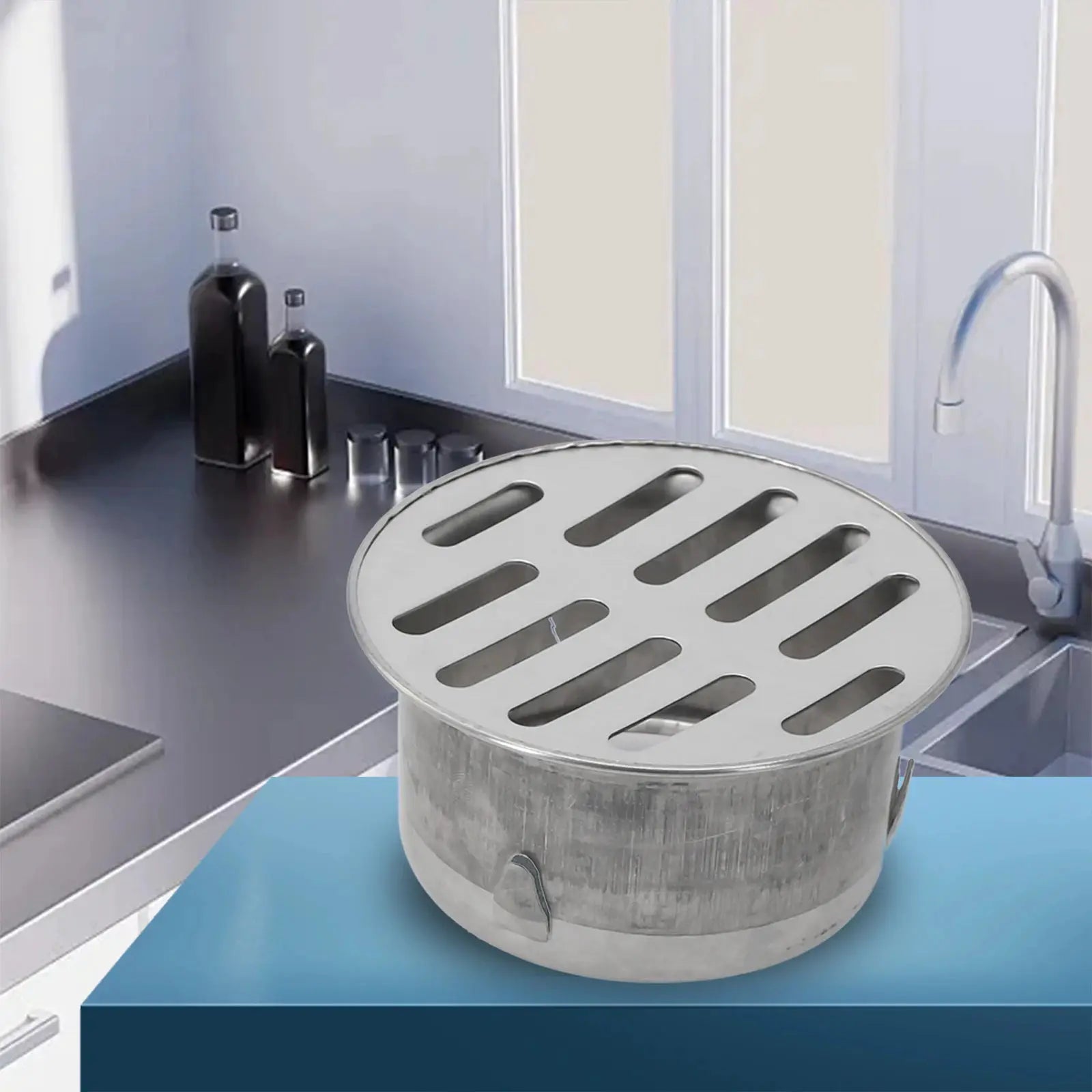 Floor drain strainer, round stainless steel, 50–200mm, anti-blocking, Simples Market
