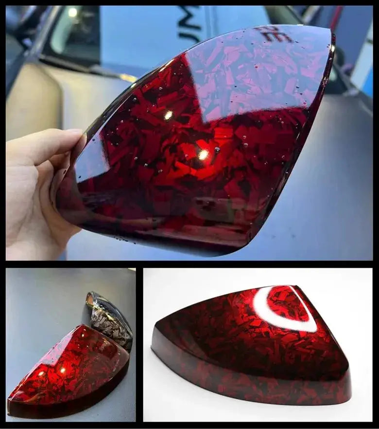 Glossy Laser Forged Carbon Fiber Vinyl Wrap Self Adhesive Car Film For Automotive Styling Interior Exterior Waterproof