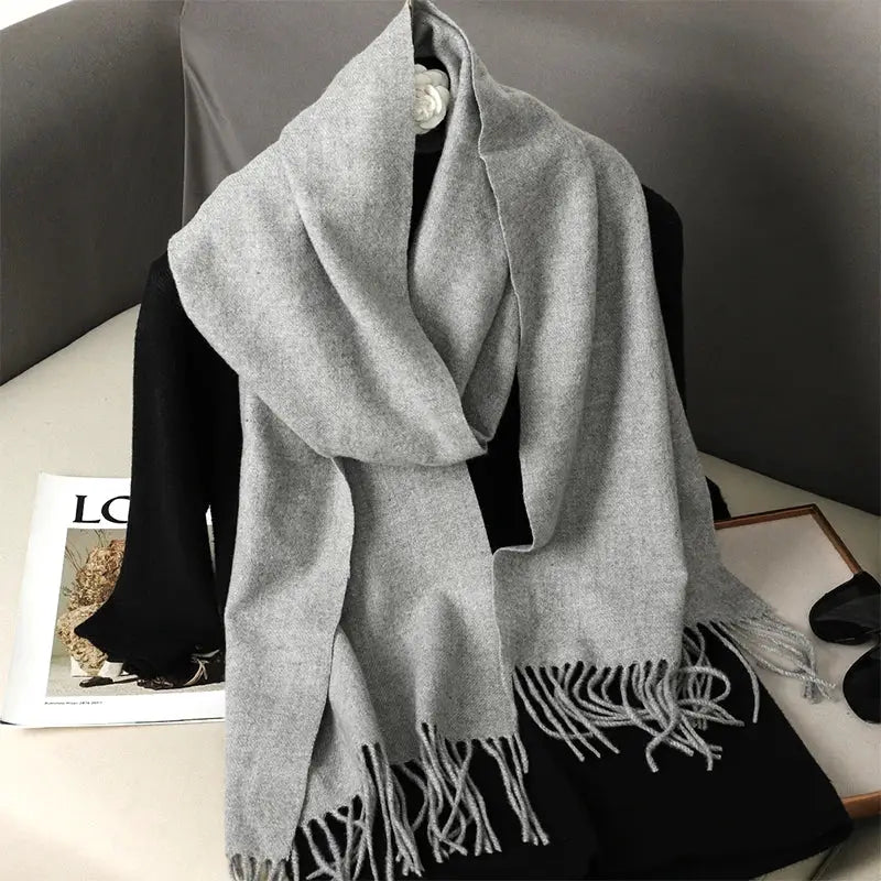 Brand 62 Womens Long Cashmere Blend Winter Scarf Hijab Shawl Wrap For Outdoor Warmth