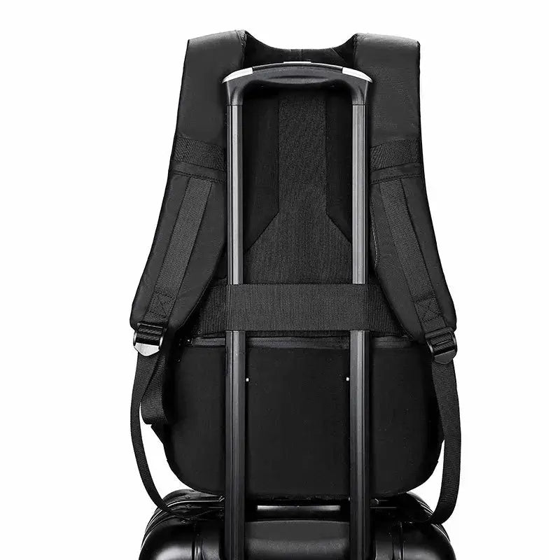 LED Display backpack by Simples Market, black 15.6-inch laptop travel backpack with trolley handle