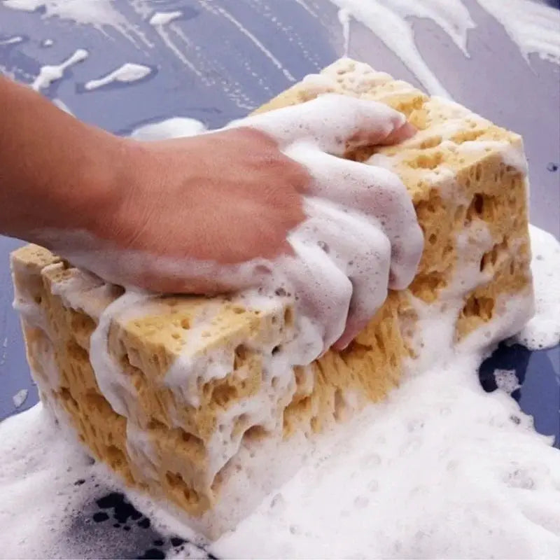 Large Honeycomb Car Wash Sponge Block For Cars And Motorcycles 17x11x9 Cm Cleaning Tool