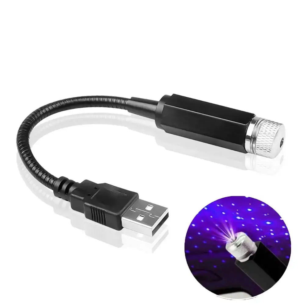 LED Starry Sky Lamp 5V USB Powered Galaxy Projector for Car Interior and Room Ceiling Decor