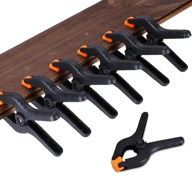 Six Pack 3 Inch Heavy Duty Plastic Spring Clamps for Background Muslin Canvas Paper Chromakey Photo Studio and Carpentry