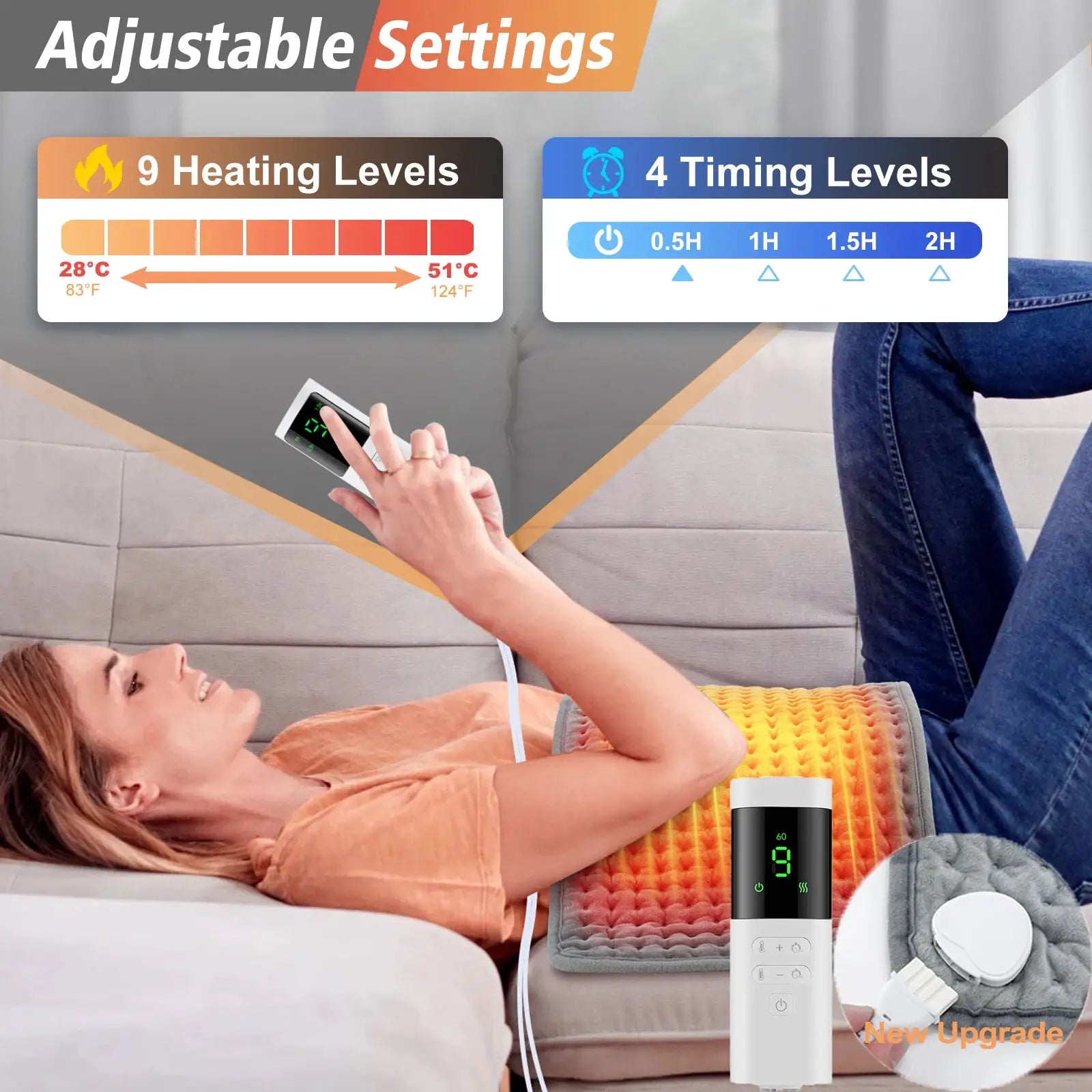 58 By 29 Cm Electric Heating Blanket Heated Pad For Bed And Sofa Warm Winter Thermal Blanket Edifolly CE Certified