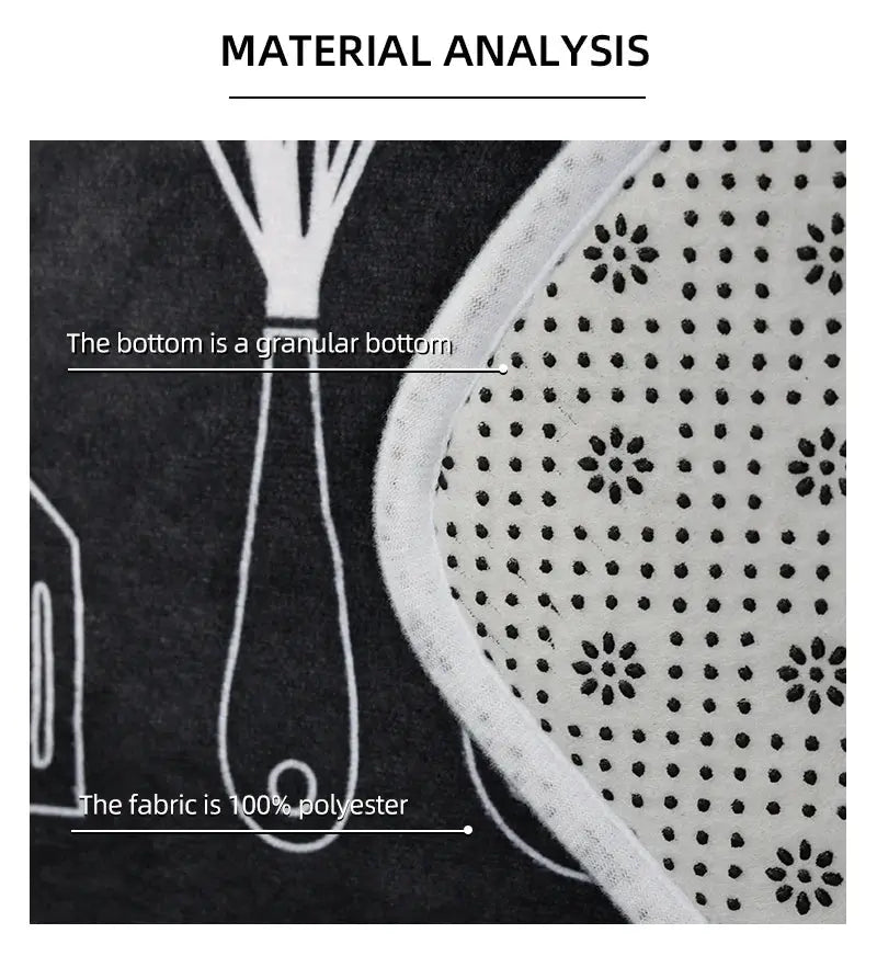 Simples Market 1-piece sponge water-absorption mat for kitchen and bathroom, anti-skid, polyester, machine-washable