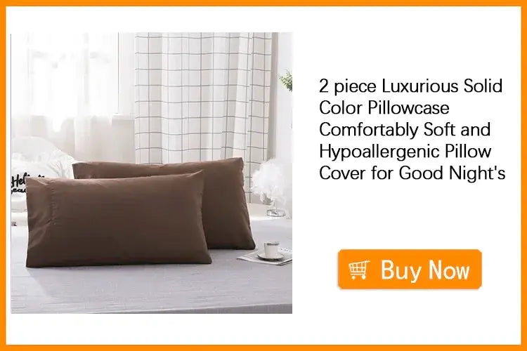 2-piece brown pillowcase set from Simples Market on a bed with light gray sheets